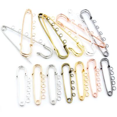 China DIY 5pcs/lot 50*15mm Pin Base Clip Hook Pins Classic 7 Colors Pin Safety Pins Findings Pins Supplies For Jewelry Accessories Jewelry Making Dropshipping for sale