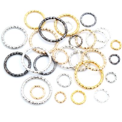 China Open Jump Rings For Key Chain Bracelet 50-100pcs/lot 8 10 15 18 20mm Jump Rings 5-Colors Round Twisted Split Rings Connectors For Diy Jewelry Finding Dropshipping for sale