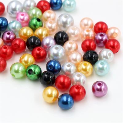 China DIY Jewelry Making Spacer Beads Charms 50pcs/lot 8mm Mixed Multicolor Fashion Bright Candy Color Acrylic Pears Spacer Loose DIY Bracelets And Necklaces Making for sale