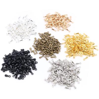 China Necklace Chain Conncetor Drop Ends Beads 100pcs/Lot 7*3mm 6 Colors Necklace Pendants Charms For Necklace Bracelet Earrings Jewelry Findings Accessories For DIY for sale