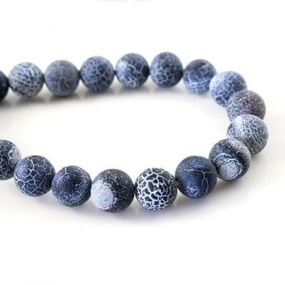 China DIY Jewelry Making Beads 4mm 6mm 8mm 10mm Natural Volcanic Stone Marine White Stone Round Beads For Jewelry Making Wholesale And Retail for sale