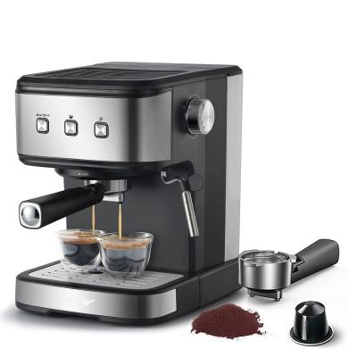 China Hotel Hot Sale 20Bar 1.5L Semi-Autmatic Espresso Coffee Machine Espresso Capsule 2-in-1 for sale