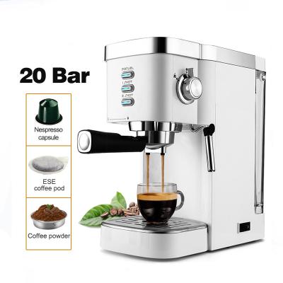 China Hotel 3 in 1 Coffee Machine Home Cappuccino Machine Nespresso Capsule Coffee Maker with Milk Frother Wand for sale