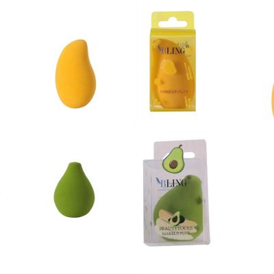 China Hot Sale Mango/Lemon/Avocado Washable Makeup Eggs Powder Puff For Foundation Liquid Cream Powder Blending for sale