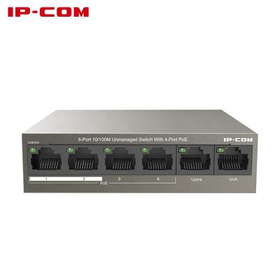 China POE IP-COM F1106P-4-63W 6 Poe Ethernet Network Port Port Poe Switch 10/100Mpbs Lan Hub 4 Power Switch Injector For IP Camera for sale