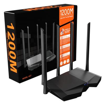 China New Tenda AC7 Home Dual Band 10/100Mbps WiFi Router 2.4Ghz&5Ghz Dual Band Wireless Router With 5*6dBi High Gain Antennas for sale