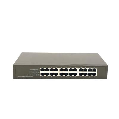 China QoS TEF1024D 24 Port Smart QoS Network 10/100Mbps Ethernet Router Desktop Switch China Produce Support Wholesale OEM for sale