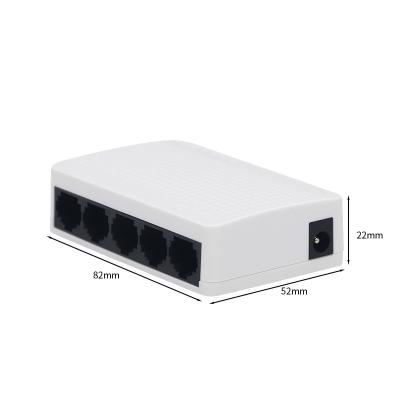 China S105 5 Port Smart 10/100Mbps Ethernet Network Router Desktop Switch China Produce Wholesale OEM Support 1.0Gbps for sale