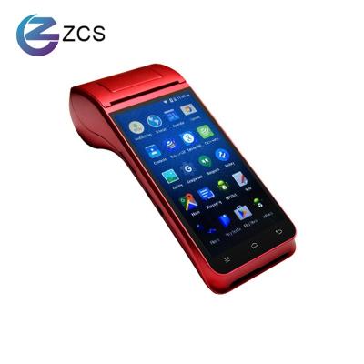 China Adhesion Z91 4G WIFI 5.5 Inch NFC Mobile POS Machine, Portable Android POS With Printer EDC Handheld Terminal for sale