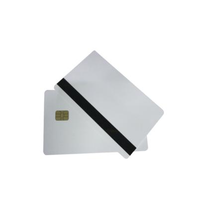 China PVC White SLE4442 Chip Card HiCo 2 Lane Mag Stripe Blank PVC Card for sale