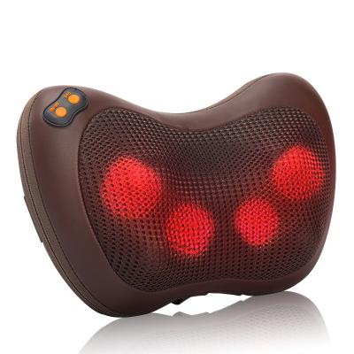 China Body Machine Massage Heating Kneading Neck Shoulder Massager Pillow Car Home Back Massager Pillow for sale