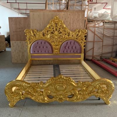 China Latest Design 1.8m Modern Wholesale Custom Size Solid Wood Luxury Beds for sale