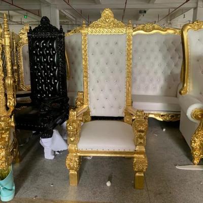 China Gold wedding sofa bed banquet luxury hotel backseat king and queen high plus white sofa high backseat hot-selling item for sale