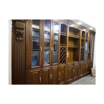 China Other Best Quality Solid Wood Home Large Capacity Antique Walnut Decoration Cabinet For Living Room for sale