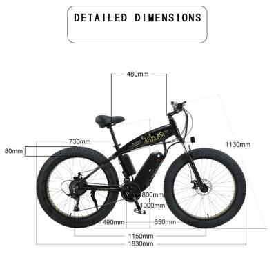 China Aluminum Alloy Tire Mountain Bike Kenda 26*4.0 Fatbike Standard Electric Fat Bike for sale