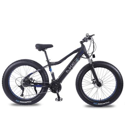 China Aluminum Alloy 26*4.0 Inch Tire Electric Fat Bike Snow Bike 48V 750W Ebike 27 Speed ​​Cruiser Bike 48v Battery MTB for sale