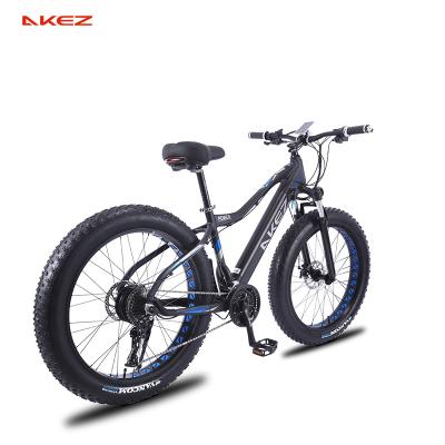 China Aluminum Alloy 26*4.0 Inch Fat Tire Electric Bike 48V 10AH 750W Ebike 27 Speed ​​Cruiser Electric Bike MTB Snow Bike for sale