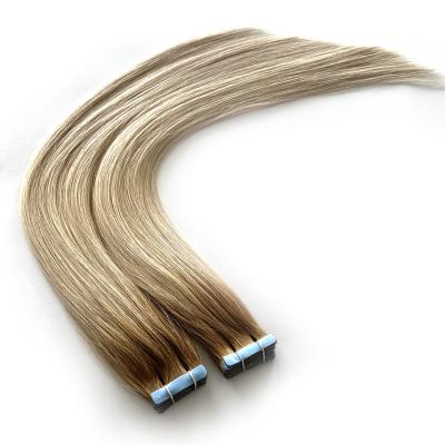 China Big Stock Good Quality Unprocessed 100% Indian Brazilian Virgin Hair 100% Remy Human Hair Double Drawn Tape Hair Extensions Factory for sale