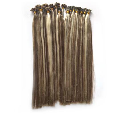 China Factory Supply Straight Wholesale Good Quality Human Prebonded Remy Hair V U Flat I Tip Russian Keratin Hair Extensions for sale