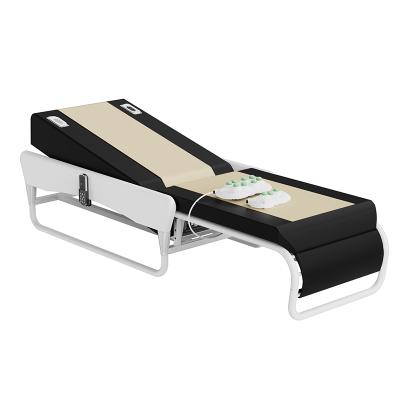 China Physiotherapy Thermotherapy Bed In The New v3 Electric Foldable Thai Jade Stone Plus Massage Bed With Portable Heat Massager for sale