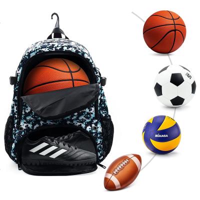 China 2023 Customs Basketball Soccer Volleyball Ball Bag Sports Team School Gym Backpack Travel Anti-theft Utility Storage With Shoe Compartment for sale