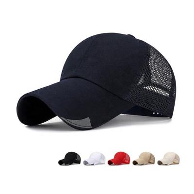 China Common Mesh Baseball Cap Male Outdoor Breathable Sports Men's Summer Hat Trucker Dad Hats Running Dad Hats for sale