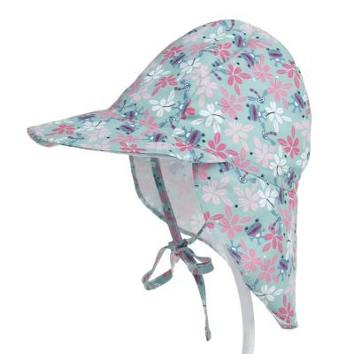 China The CÆ Breathable Ray Sun Protection Baby Hat UV with Fin and Neck Cord for sale