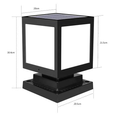 China Garden Amazon Hot Selling New Led Solar Light Outdoor Garden Lawn Post Pillar Gate Lamp For Decorative for sale