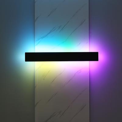 China Modern Simple Colorful Led Design RGB Wall Light Living Room Bedroom Indoor Wall Lamp for sale