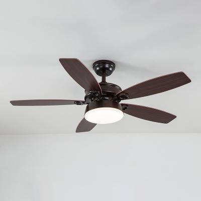 China Remote Control Low Profile 42 Inch 52 Inch Modern ABS Blades Iron Large Ceiling Fan With Led Light for sale