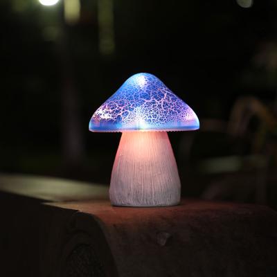 China Outdoor LANDSCAPE Garden Decoration Lamp Led Synthetic Solar Mushroom Shape Light Solar Mushroom Pathway Light for sale