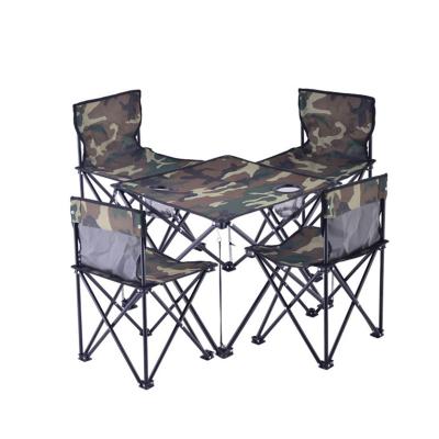 China Custom 5PC Outdoor Table Set Outdoor Folding Tables And Chairs for sale