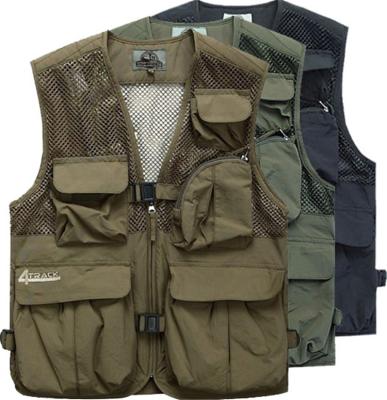 China Outdoor Mesh Pocket Anti-Shrink Multifunctional Quick Dry Fishing Vest For Men And Women for sale