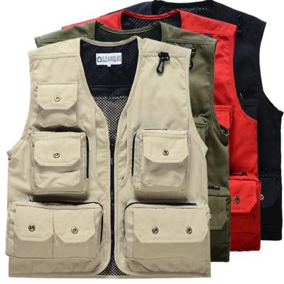 China Custom Logo Anti-Shrink Pocket Photo Work Vest 2019 New for sale