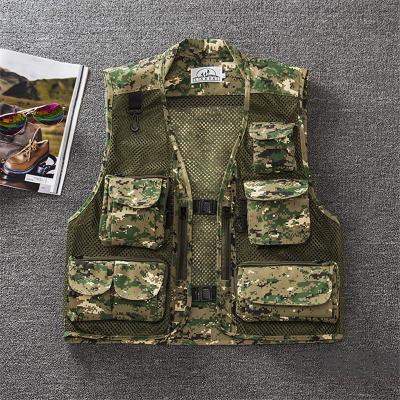 China Custom Logo Multi Function Mesh Pocket Fishing Vest Outdoor Anti-Shrink For Men And Women for sale