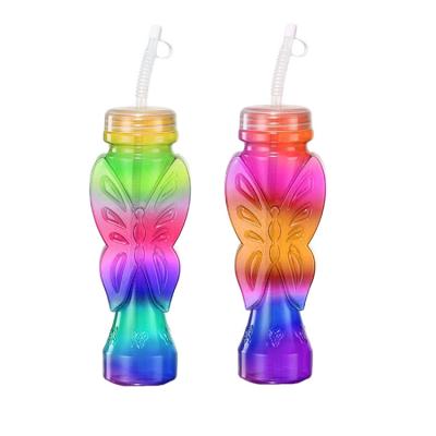 China Viable Butterfly Shape Yard Cup Slush Cup Yard Slush Bottle With Yard for sale