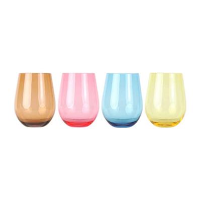 China 16oz Bpa Wine Glass Dishwasher Safe Stemless Possible Unbreakable Reusable Tritan Plastic Free Stemless Wine Glass for sale