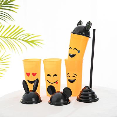 China Custom Single Wall Disposable Plastic Straw PP Cup Cola Cup Milk Tea Cup for sale