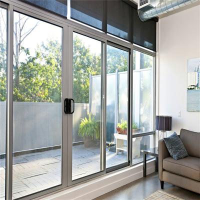 China Modern Aluminum Sliding Screen Design Cheap Folding Glass Widows And White Doors for sale