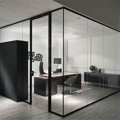 China Contemporary French Style Office Partitions Modular Used Commercial Glass Walls for sale