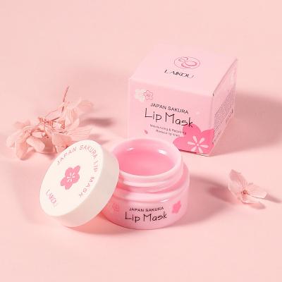 China LAIKOU Moisturizer Lip Care Moisturizing Peeling Reduce Lip Lines Repairing Sakura Lip Mask Natural Film Pour Lips Sakura for sale