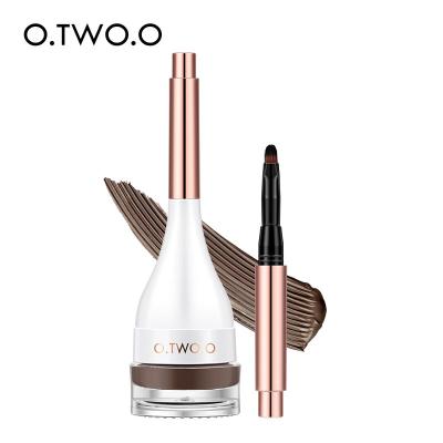 China Long-lasting O.TWO.O Eyebrow Gel Natural Waterproof Long Lasting Creamy Texture 4 Colors Tinted Sculpted Brow Gel with Brush for sale