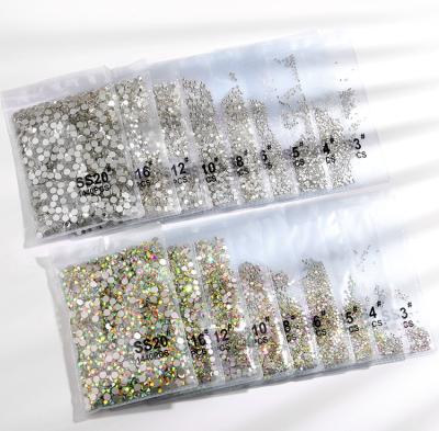 China Flatback 1440pcs high quality crystal ab color non Hotfix Crystal Flatback Nail Rhinestone for sale