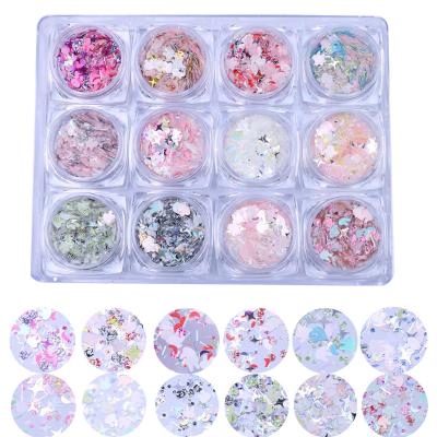 China Hot Sale Long Lasting Nail Glitter Paillette Mermaid Nail Flakes Cute Animal Nail Art Decoration Glitter Manicure Rabbit Glitter Slider for sale