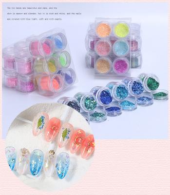 China 6pcs/Set Glitter Rainbow DIY Body Face Eye Makeup Shiny Colorful Glitter Glitter Mix Nail Glitter Powder For Nail Art for sale