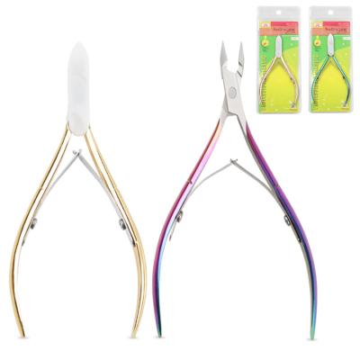 China Durable Nail Clippers Finger Toenail Scissors Cuticle Remover Manicure Tool Stainless Steel Cuticle Nipper for sale