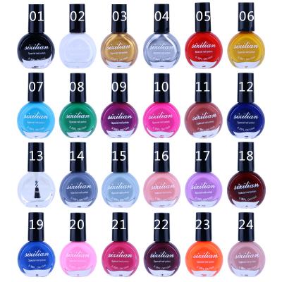 China Eco-friendly Hot Sale 10ML Nail Polish Stamp Polish 24 Colors Optional For Stamping Nail Art Polish Stamping Polish for sale