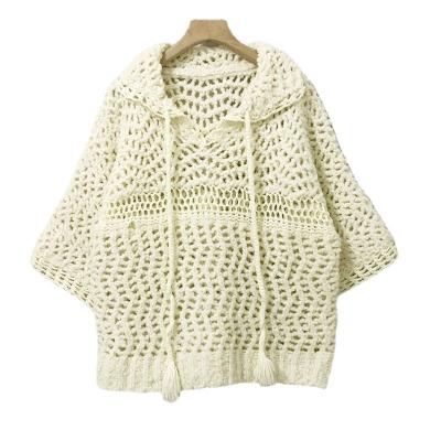 China Anti-wrinkle best-selling knitted high quality cropped sleeve spring summer crochet sweaters tops women's sweater for sale