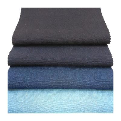 China Antistatic 100% Polyester Knit 1x1 Rib Fabric Indigo Rib for sale