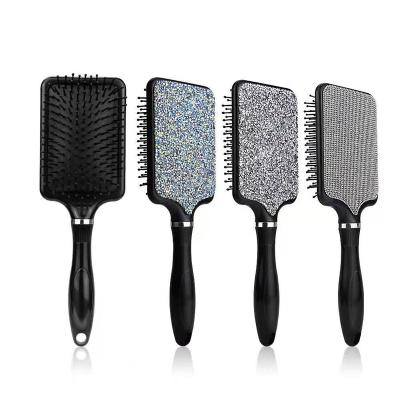 China Waterproof Custom Diamond Hair Brush And Comb Women Color Diamond Brush And Comb Set Women's Hair Brush Styling Tools for sale